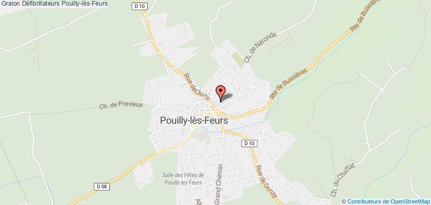 plan défibrillateurs Pouilly-lès-Feurs
