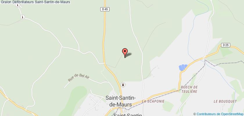 plan défibrillateurs Saint-Santin-de-Maurs