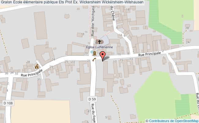 plan École élémentaire Publique Ets Prot Ex. Wickersheim Wickersheim-wilshausen Wickersheim-Wilshausen