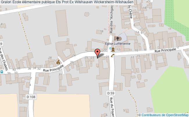 plan École élémentaire Publique Ets Prot Ex Wilshausen Wickersheim-wilshausen Wickersheim-Wilshausen