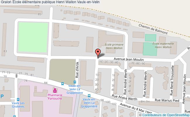plan École élémentaire Publique Henri Wallon Vaulx-en-velin Vaulx-en-Velin