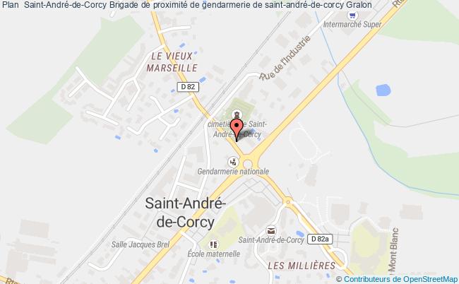 plan Brigade De Proximité De Gendarmerie De Saint-andré-de-corcy ST ANDRE DE CORCY