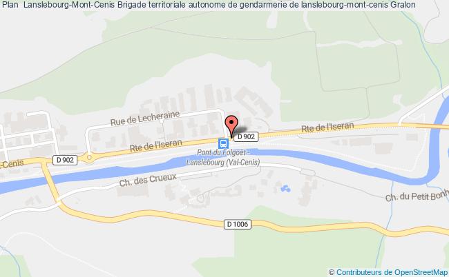 plan Brigade Territoriale Autonome De Gendarmerie De Lanslebourg-mont-cenis LANSLEBOURG MONT CENIS