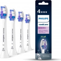 Ensemble 4 Têtes Brosse Philips Sonicare S2 Sensitive, Brins Ultra-Souples, Plastique Biosourcé, HX6054/10