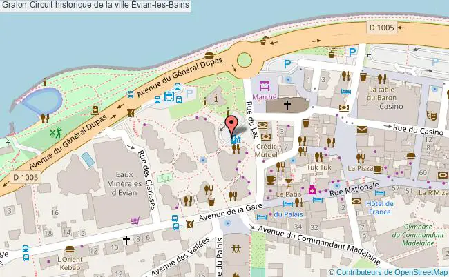 plan Circuit Historique De La Ville Évian-les-bains Évian-les-Bains