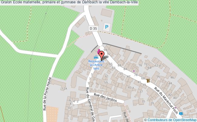 plan Ecole Maternelle, Primaire Et Gymnase De Dambach La Ville Dambach-la-ville Dambach-la-Ville