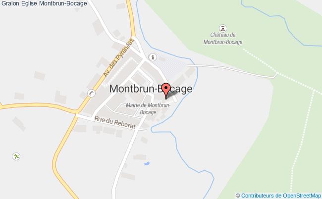plan Eglise Montbrun-bocage Montbrun-Bocage