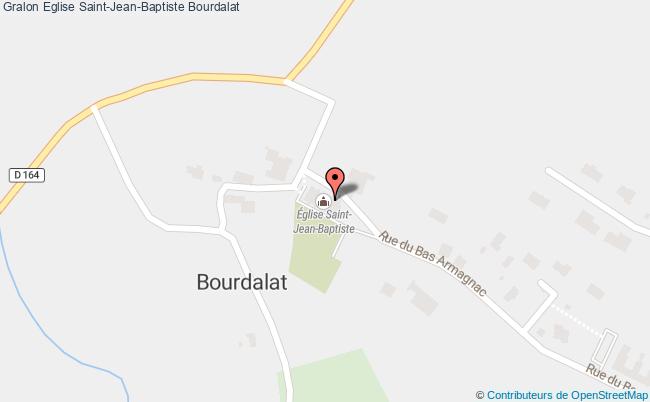 plan Eglise Saint-jean-baptiste Bourdalat Bourdalat