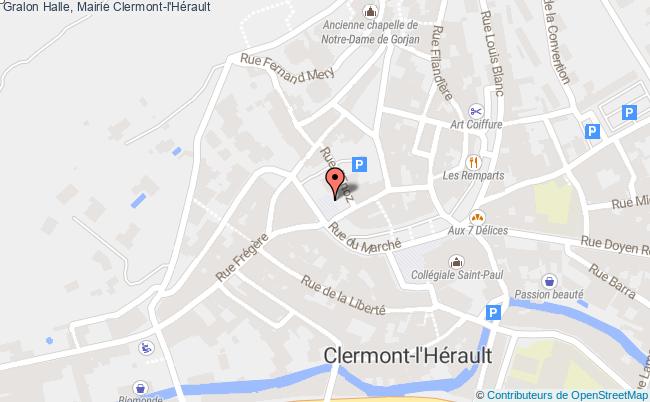 plan Halle, Mairie Clermont-l'hérault Clermont-l'Hérault