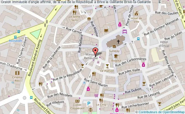 plan Immeuble D'angle Affirmé, De La Rue De La République à Brive La Gaillarde Brive-la-gaillarde Brive-la-Gaillarde