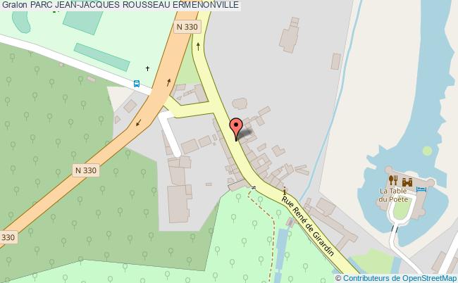 plan Parc Jean-jacques Rousseau Ermenonville ERMENONVILLE