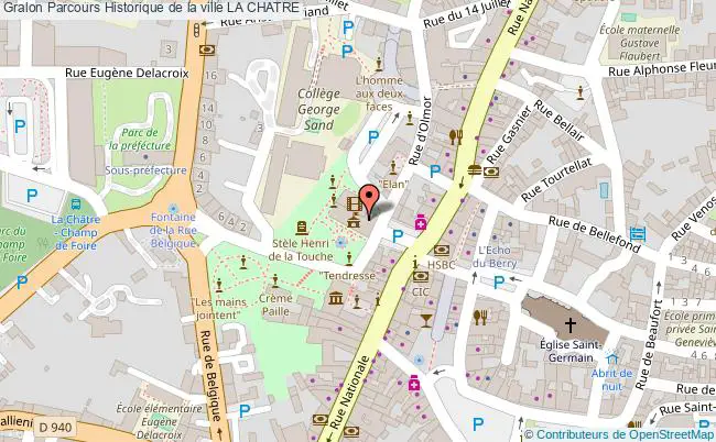 plan Parcours Historique De La Ville La Chatre LA CHATRE