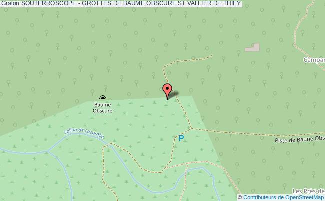plan Souterroscope - Grottes De Baume Obscure St Vallier De Thiey ST VALLIER DE THIEY